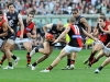 during the round four AFL match between the Carlton Blues and the Essendon Bombers at Melbourne Cricket Ground on April 16, 2011 in Melbourne, Australia.